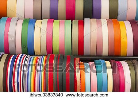 "Colourful ribbons at a market stall, Seoul, South Korea, Asia" View Large Photo Image Stock Image - "Colourful ribbons at a market stall, Seoul, South Korea, Asia". Fotosearch