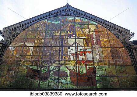 "Colourful stained glass window, Mercado Central, market hall, Malaga, Malaga Province, Andalusia, Spain, Europe" View Large Photo Image Stock Image - "Colourful stained glass window, Mercado Central, market hall, Malaga, Malaga Province, Andalusia, Spain, Europe". Fotosearch