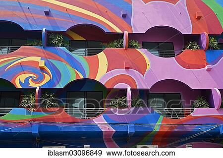 "Colourfully painted residential and commercial building with balconies, Chiang Mai, Chiang Mai Province, Thailand, Asia" View Large Photo Image Stock Photo - "Colourfully painted residential and commercial building with balconies, Chiang Mai, Chiang Mai Province, Thailand, Asia". Fotosearch