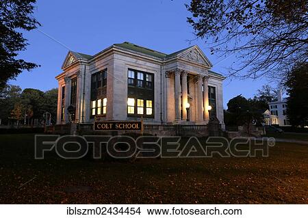 "Colt School, historical building, Bristol, Rhode Island, USA" View Large Photo Image Picture - "Colt School, historical building, Bristol, Rhode Island, USA". Fotosearch