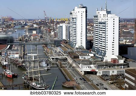 "Columbus Center Bremerhaven, shopping centre, office and residential buildings, Old Port with museum ships, Bremerhaven, Bremen, Germany, Europe" View Large Photo Image Stock Photography - "Columbus Center Bremerhaven, shopping centre, office and residential buildings, Old Port with museum ships, Bremerhaven, Bremen, Germany, Europe". Fotosearch