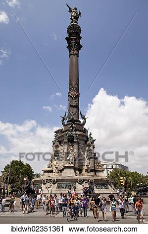 "Columbus Monument, Barcelona, Catalonia, Spain, Europe, PublicGround, Europe" View Large Photo Image Stock Image - "Columbus Monument, Barcelona, Catalonia, Spain, Europe, PublicGround, Europe". Fotosearch