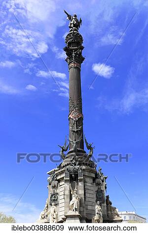 "Columbus Monument, Monument a Colom, Barcelona, ​​Catalonia, Spain, Europe" View Large Photo Image Stock Photo - "Columbus Monument, Monument a Colom, Barcelona, ​​Catalonia, Spain, Europe". Fotosearch