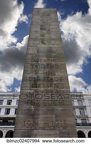 "Column, war memorial for the First World War, 1914-1918, Rathausmarkt square, Hamburg, Germany, Europe, PublicGround, Europe" View Large Photo Image Picture - "Column, war memorial for the First World War, 1914-1918, Rathausmarkt square, Hamburg, Germany, Europe, PublicGround, Europe". Fotosearch