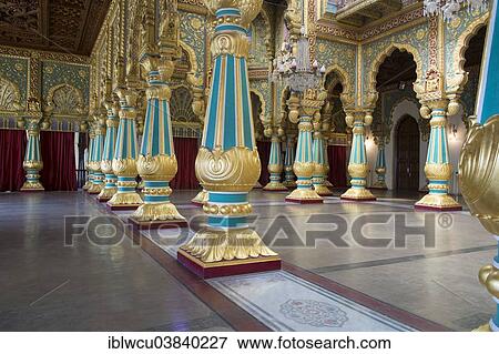 "Columned hall in the Mysore Palace, Mysore, Karnataka, India, Asia" View Large Photo Image Stock Photo - "Columned hall in the Mysore Palace, Mysore, Karnataka, India, Asia". Fotosearch