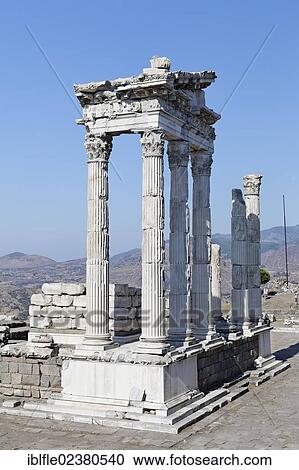 "Columns and ruins of the Temple of Trajan, Trajaneum, Pergamon, Pergamum,, Bergama, Izmir, western Turkey, Turkey, Asia" View Large Photo Image Stock Image - "Columns and ruins of the Temple of Trajan, Trajaneum, Pergamon, Pergamum,, Bergama, Izmir, western Turkey, Turkey, Asia". Fotosearch