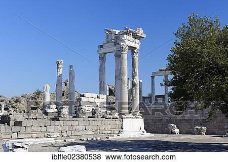 "Columns and ruins of the Temple of Trajan, Trajaneum, Pergamon, Pergamum,, Bergama, Izmir, western Turkey, Turkey, Asia" View Large Photo Image Stock Photo - "Columns and ruins of the Temple of Trajan, Trajaneum, Pergamon, Pergamum,, Bergama, Izmir, western Turkey, Turkey, Asia". Fotosearch