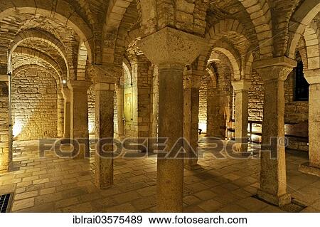 Stock Photo - "Columns, arches, Crypt San Casto, 4th century, Cathedral of Trivento, Trivento, Molise, Italy, Europe". Fotosearch