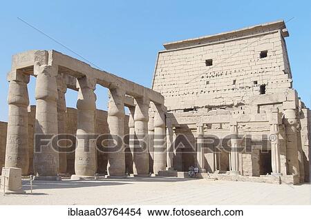 Picture - "Columns, Luxor Temple, UNESCO World Heritage site, Thebes, Luxor, Luxor Governorate, Egypt, Africa". Fotosearch