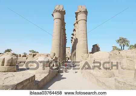 Stock Photo - "Columns, Luxor Temple, UNESCO World Heritage site, Thebes, Luxor, Luxor Governorate, Egypt, Africa". Fotosearch