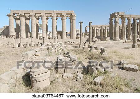 Stock Photo - "Columns, Luxor Temple, UNESCO World Heritage site, Thebes, Luxor, Luxor Governorate, Egypt, Africa". Fotosearch