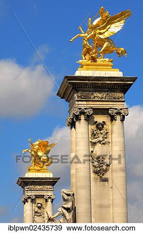"Columns, Pont Alexandre III, Paris, France, Europe" View Large Photo Image Stock Photo - "Columns, Pont Alexandre III, Paris, France, Europe". Fotosearch