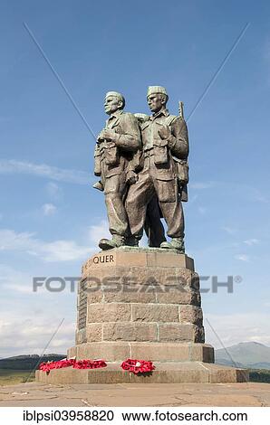 Stock Image - "Commando Memorial, Spean Bridge, Lochaber, Scotland, United Kingdom, Europe". Fotosearch