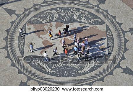 "Compass rose, 50 meters in diameter, at the Padrao dos Descobrimentos, Monument to the Discoveries, Belem, Lisbon, Lisbon District, Portugal, Europe" View Large Photo Image Stock Image - "Compass rose, 50 meters in diameter, at the Padrao dos Descobrimentos, Monument to the Discoveries, Belem, Lisbon, Lisbon District, Portugal, Europe". Fotosearch