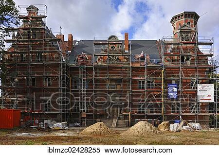 "Complete renovation and reconstruction of Bernstorf Castle, built between 1879 and 1882, it is now being converted into a hospice and hotel, Hauptstrasse, Bernstorf, Mecklenburg-Western Pomerania, Germany, Europe, PublicGround, Europe" View Large Photo Image Stock Photography - "Complete renovation and reconstruction of Bernstorf Castle, built between 1879 and 1882, it is now being converted into a hospice and hotel, Hauptstrasse, Bernstorf, Mecklenburg-Western Pomerania, Germany, Europe, PublicGround, Europe". Fotosearch