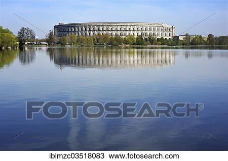 "Complete view of the former unfinished Congress Hall of the NSDAP 1933-1945, Dutzendteich pond at the front, Documentation Centre, Nazi Party Rally Grounds, Nuremberg, Middle Franconia, Bavaria, Germany, Europe" View Large Photo Image Stock Image - "Complete view of the former unfinished Congress Hall of the NSDAP 1933-1945, Dutzendteich pond at the front, Documentation Centre, Nazi Party Rally Grounds, Nuremberg, Middle Franconia, Bavaria, Germany, Europe". Fotosearch