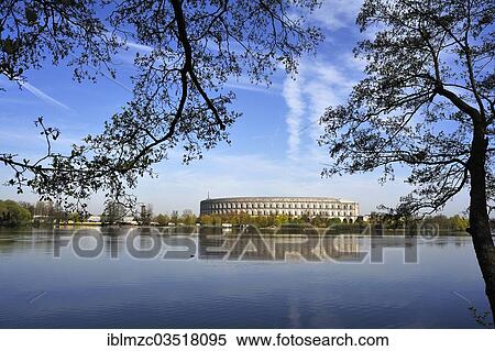 "Complete view of the former unfinished Congress Hall of the NSDAP 1933-1945, Dutzendteich pond at the front, Documentation Centre, Nazi Party Rally Grounds, Nuremberg, Middle Franconia, Bavaria, Germany, Europe" View Large Photo Image Stock Photography - "Complete view of the former unfinished Congress Hall of the NSDAP 1933-1945, Dutzendteich pond at the front, Documentation Centre, Nazi Party Rally Grounds, Nuremberg, Middle Franconia, Bavaria, Germany, Europe". Fotosearch