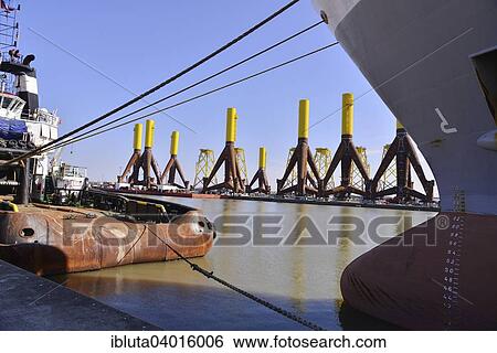 "Components for offshore wind turbines, Container Terminal Bremerhaven, Bremerhaven, Bremen, Germany, Europe" View Large Photo Image Stock Photograph - "Components for offshore wind turbines, Container Terminal Bremerhaven, Bremerhaven, Bremen, Germany, Europe". Fotosearch