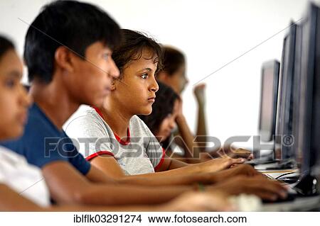 "Computer science-lesson for young people, social project in a favela, Poxoreo, Mato Grosso, Brazil, South America" View Large Photo Image Picture - "Computer science-lesson for young people, social project in a favela, Poxoreo, Mato Grosso, Brazil, South America". Fotosearch
