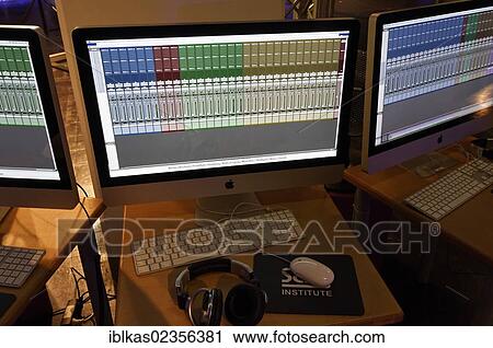 "Computer screen with mixing software, music production demonstration of the SAE Institute, IdeenPark 2012, technology and education summit conference for young people, Essen, Ruhr area, North Rhine-Westphalia, Germany, Europe" View Large Photo Image Stock Image - "Computer screen with mixing software, music production demonstration of the SAE Institute, IdeenPark 2012, technology and education summit conference for young people, Essen, Ruhr area, North Rhine-Westphalia, Germany, Europe". Fotosearch