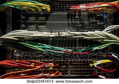 Computer server with cables View Large Photo Image Stock Image - Computer server with cables. Fotosearch