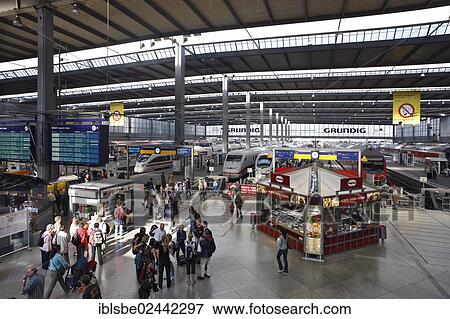 "Concourse of the Main Railway Station, Munich, Upper Bavaria, Bavaria, Germany, Europe" View Large Photo Image Stock Photo - "Concourse of the Main Railway Station, Munich, Upper Bavaria, Bavaria, Germany, Europe". Fotosearch