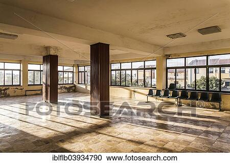 Stock Image - "Concourse, station of Shkoder, Albania, Europe". Fotosearch