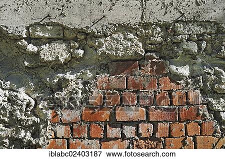"Concrete and brick wall, detail, Bavaria, Germany, Europe" View Large Photo Image Stock Photo - "Concrete and brick wall, detail, Bavaria, Germany, Europe". Fotosearch