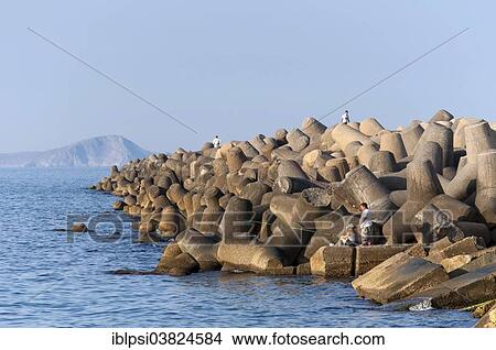 "Concrete tetrapods protect the coast from waves and stormy tides near the Port of Heraklion, Crete, Greece, Europe" View Large Photo Image Picture - "Concrete tetrapods protect the coast from waves and stormy tides near the Port of Heraklion, Crete, Greece, Europe". Fotosearch