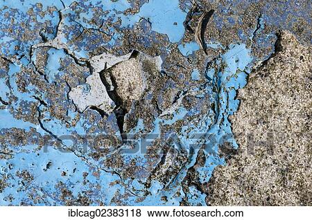 Concrete wall with weathered blue paint View Large Photo Image Stock Photo - Concrete wall with weathered blue paint. Fotosearch