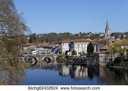 "Confolens and Charente River, Department Charente, France, Europe" View Large Photo Image Picture - "Confolens and Charente River, Department Charente, France, Europe". Fotosearch