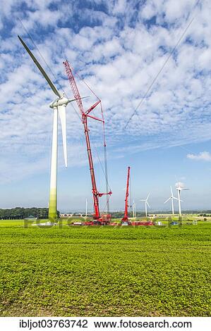"Construction of a wind turbine, Werl, North Rhine-Westphalia, Germany, Europe" View Large Photo Image Stock Image - "Construction of a wind turbine, Werl, North Rhine-Westphalia, Germany, Europe". Fotosearch