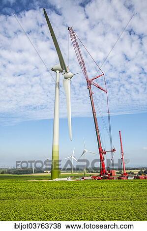 "Construction of a wind turbine, Werl, North Rhine-Westphalia, Germany, Europe" View Large Photo Image Stock Photo - "Construction of a wind turbine, Werl, North Rhine-Westphalia, Germany, Europe". Fotosearch