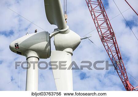 "Construction of a wind turbine, Werl, North Rhine-Westphalia, Germany, Europe" View Large Photo Image Stock Photograph - "Construction of a wind turbine, Werl, North Rhine-Westphalia, Germany, Europe". Fotosearch