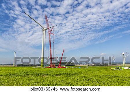 "Construction of a wind turbine, Werl, North Rhine-Westphalia, Germany, Europe" View Large Photo Image Stock Photography - "Construction of a wind turbine, Werl, North Rhine-Westphalia, Germany, Europe". Fotosearch