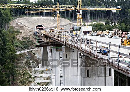 "Construction of new ICE railway line, section Ebensfeld - Erfurt, Dunkeltalbruecke bridge, Tunnel Rehberg, Thuringia, Germany, Europe" View Large Photo Image Stock Photograph - "Construction of new ICE railway line, section Ebensfeld - Erfurt, Dunkeltalbruecke bridge, Tunnel Rehberg, Thuringia, Germany, Europe". Fotosearch