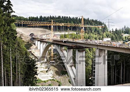 "Construction of new ICE railway line, section Ebensfeld-Erfurt, Dunkeltalbruecke, Tunnel Rehberg in Thuringia, Germany, Europe" View Large Photo Image Stock Photography - "Construction of new ICE railway line, section Ebensfeld-Erfurt, Dunkeltalbruecke, Tunnel Rehberg in Thuringia, Germany, Europe". Fotosearch