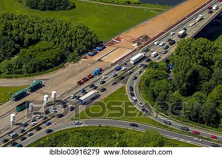 "Construction site along the A59 motorway, aerial view, Duisburg, Ruhr district, North Rhine-Westphalia, Germany, Europe" View Large Photo Image Stock Photo - "Construction site along the A59 motorway, aerial view, Duisburg, Ruhr district, North Rhine-Westphalia, Germany, Europe". Fotosearch