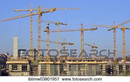 Stock Photo - "Construction site Milaneo, Mailander Platz, Stuttgart, Baden-Wurttemberg, Germany, Europe". Fotosearch