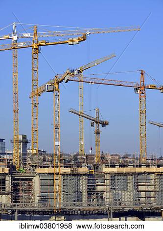 Stock Photo - "Construction site Milaneo, Mailander Platz, Stuttgart, Baden-Wurttemberg, Germany, Europe". Fotosearch