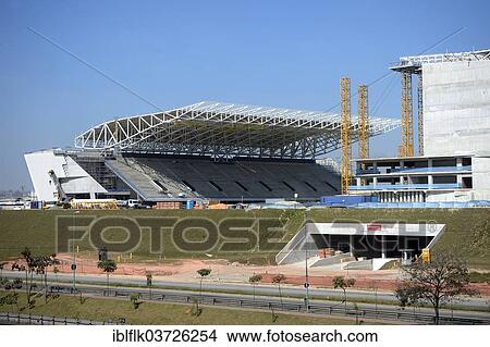 "Construction site of the Arena Corinthians stadium, a venue for the 2014 Football World Cup, Itaquera, Sao Paulo, Sao Paulo, Brazil, South America" View Large Photo Image Picture - "Construction site of the Arena Corinthians stadium, a venue for the 2014 Football World Cup, Itaquera, Sao Paulo, Sao Paulo, Brazil, South America". Fotosearch