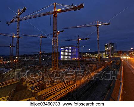 "Construction site of the ECE shopping and office centre """"Milaneo"""" at Stuttgart central station, Stuttgart, Baden-Wurttemberg, Germany, Europe" View Large Photo Image Stock Image - "Construction site of the ECE shopping and office centre """"Milaneo"""" at Stuttgart central station, Stuttgart, Baden-Wurttemberg, Germany, Europe". Fotosearch