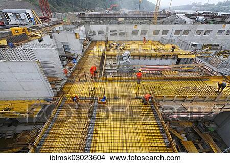 "Construction site of the new hydropower plant in Rheinfelden, concreting work over the turbine chambers for the engine house, Rheinfelden - Ost, Rheinfelden - Baden, Baden-Wurttemberg, Germany, Europe" View Large Photo Image Picture - "Construction site of the new hydropower plant in Rheinfelden, concreting work over the turbine chambers for the engine house, Rheinfelden - Ost, Rheinfelden - Baden, Baden-Wurttemberg, Germany, Europe". Fotosearch