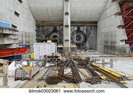 "Construction site of the new hydropower plant in Rheinfelden, headwater inlet platform, chamber 1 and 2, Rheinfelden - Ost, Rheinfelden - Baden, Baden-Wurttemberg, Germany, Europe" View Large Photo Image Stock Image - "Construction site of the new hydropower plant in Rheinfelden, headwater inlet platform, chamber 1 and 2, Rheinfelden - Ost, Rheinfelden - Baden, Baden-Wurttemberg, Germany, Europe". Fotosearch