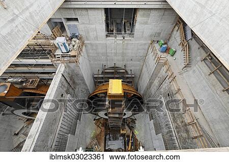 "Construction site of the new hydropower plant in Rheinfelden, turbine chamber 4 from above, Rheinfelden - Ost, Rheinfelden - Baden, Baden-Wurttemberg, Germany, Europe" View Large Photo Image Stock Image - "Construction site of the new hydropower plant in Rheinfelden, turbine chamber 4 from above, Rheinfelden - Ost, Rheinfelden - Baden, Baden-Wurttemberg, Germany, Europe". Fotosearch