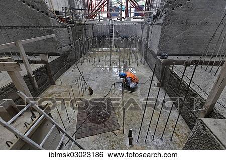 "Construction site of the new hydropower plant in Rheinfelden, turbine chamber, chamber 3, concreting work, Rheinfelden - Ost, Rheinfelden - Baden, Baden-Wurttemberg, Germany, Europe" View Large Photo Image Stock Photograph - "Construction site of the new hydropower plant in Rheinfelden, turbine chamber, chamber 3, concreting work, Rheinfelden - Ost, Rheinfelden - Baden, Baden-Wurttemberg, Germany, Europe". Fotosearch