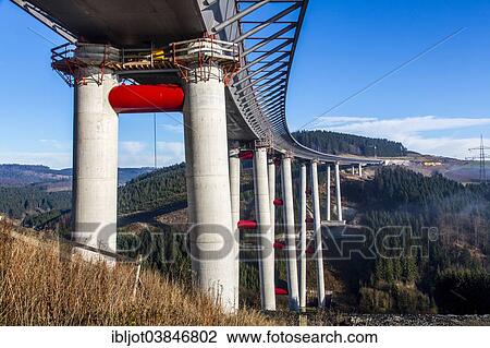 "Construction site of the Talbrucke Nuttlar viaduct, A46 highway bridge, 660 meters long, near Nuttlar, North Rhine-Westphalia, Germany, Europe" View Large Photo Image Stock Image - "Construction site of the Talbrucke Nuttlar viaduct, A46 highway bridge, 660 meters long, near Nuttlar, North Rhine-Westphalia, Germany, Europe". Fotosearch