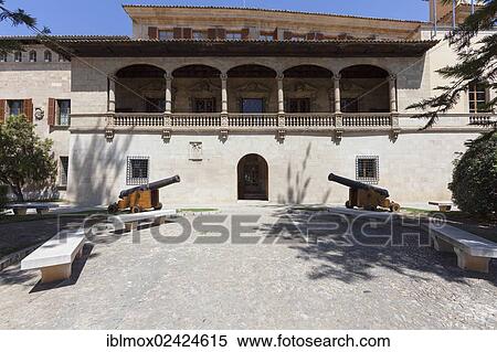 Consulado del Mar, Gothic building from the 15th Century, Museum of Modern and Contemporary Art, Paseo Sagrera, old town of Palma de Mallorca, Majorca, Balearic Islands, Spain, Europe View Large Photo Image Stock Photography - Consulado del Mar, Gothic building from the 15th Century, Museum of Modern and Contemporary Art, Paseo Sagrera, old town of Palma de Mallorca, Majorca, Balearic Islands, Spain, Europe. Fotosearch