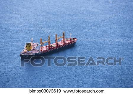 Stock Photo - "Container ship, bird's eye view, San Andres, La Montanita, Tenerife, Canary Islands, Spain, Europe". Fotosearch