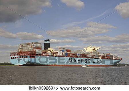 "Container ship, Elbe, Grunendeich, Lower Saxony, Germany, Europe" View Large Photo Image Stock Photography - "Container ship, Elbe, Grunendeich, Lower Saxony, Germany, Europe". Fotosearch